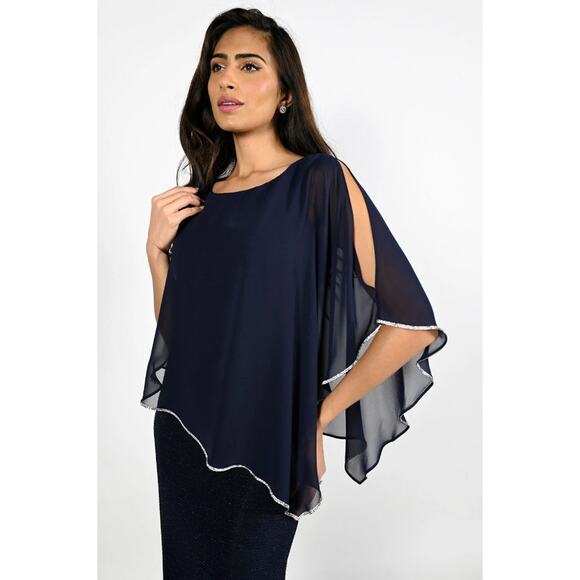 Frank Lyman Montreal SZ 18 Midnight Dress Style 219203 Midnight Blue - Picture 9 of 9